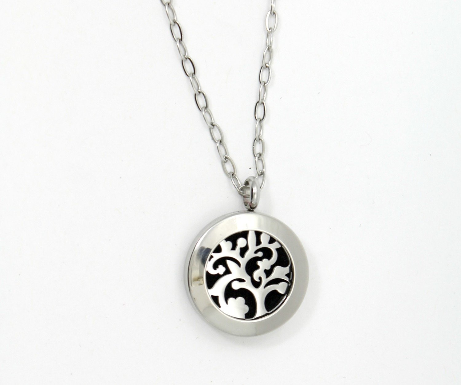 Gnarly Tree Twist Locket Necklace in Stainless Steel - *Interchangeable*