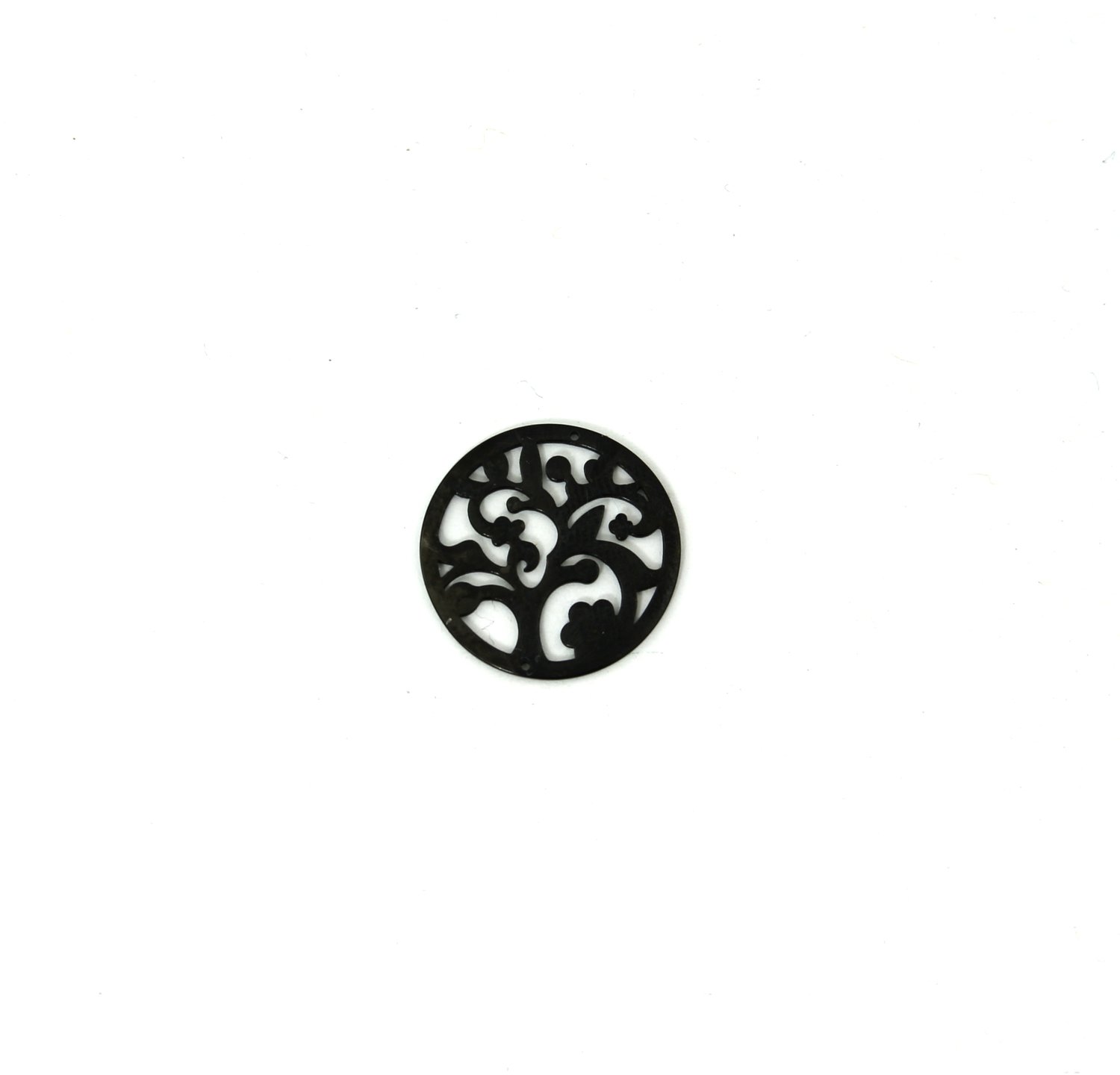Gnarly Tree Design 25 mm Interchangeable Face Plate for Pendants and Bracelets in Black