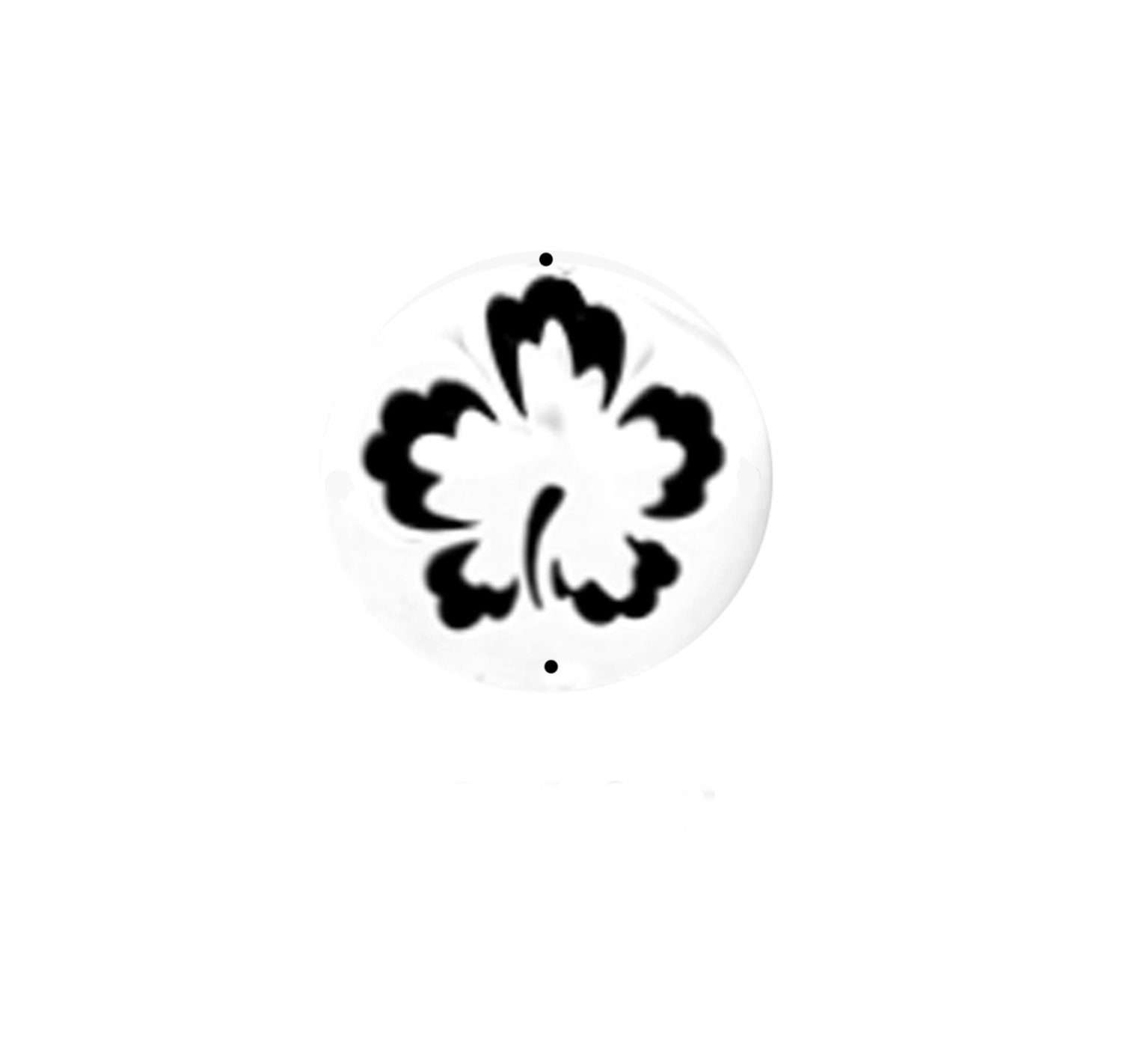 Hibiscus Design 25 mm Interchangeable Face Plate for Pendants and Bracelets in Stainless Steel