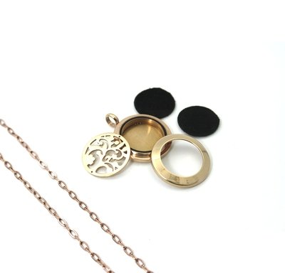Interchangeable Rose Gold Twist Pendants