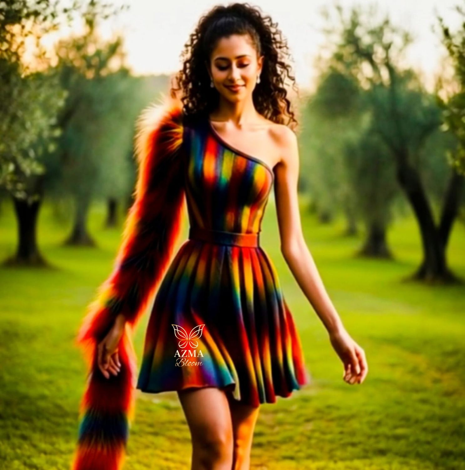 Rainbow Fox Tail Frock