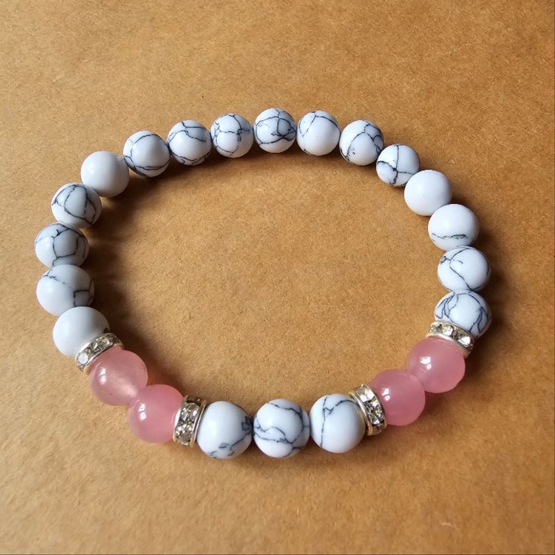 Weißes Kiefer Kugelarmband