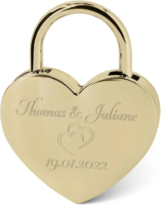 Liebesschloss mit Gravur