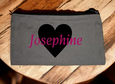 Tasche mit Name & Herz
