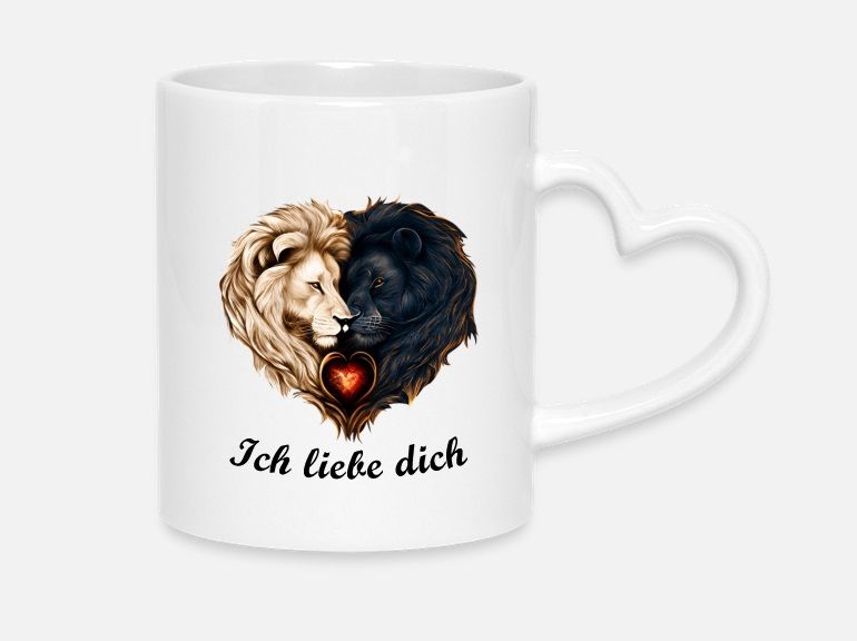 Keramiktasse „Ich liebe dich“