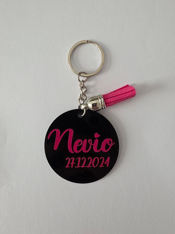 Schlüsselanhänger mit Name & Datum