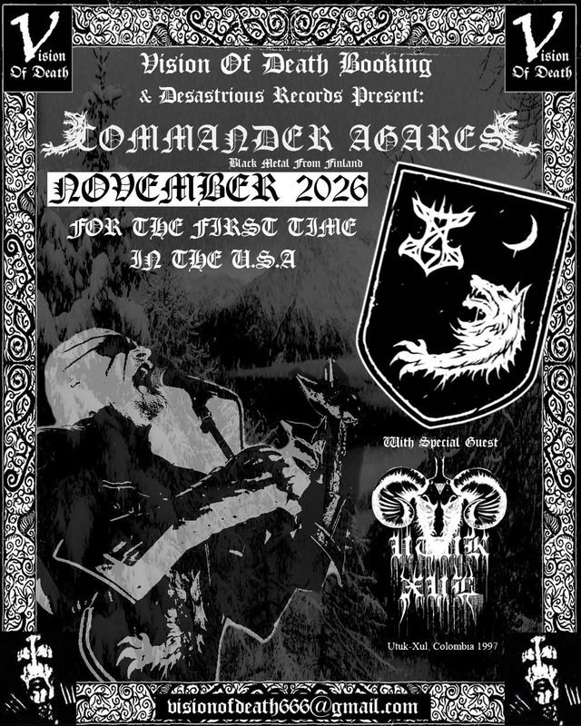 Commander Agares United States November Tour 2026