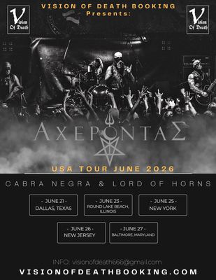 Acherontas United States June Tour 2026