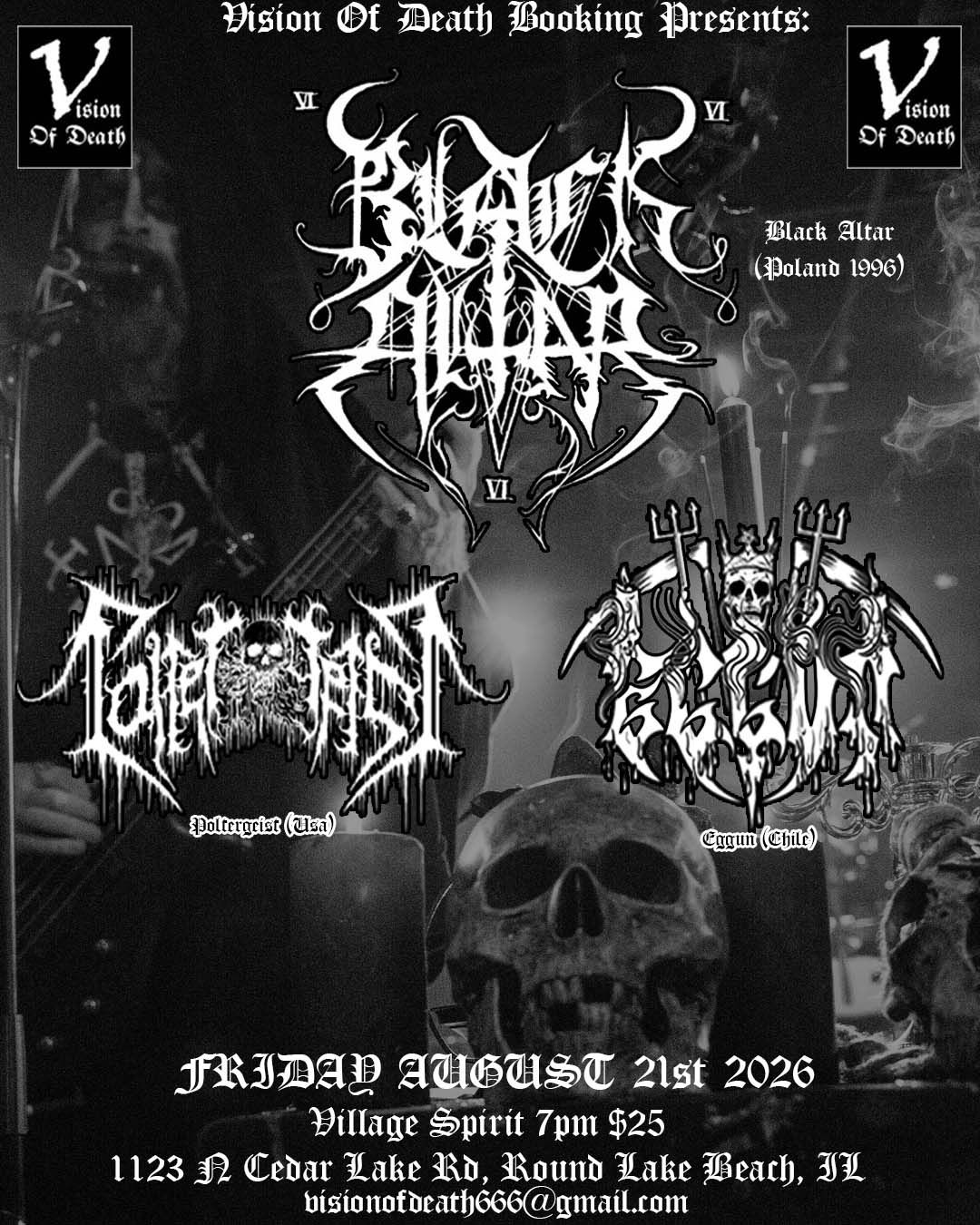 Black Altar - Round lake Illinois (The Village Spirit)  8/21/26