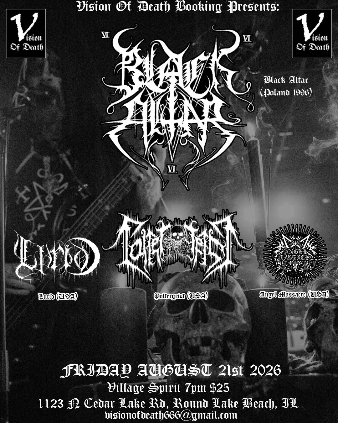 Black Altar - Round lake Illinois (The Village Spirit)  8/21/26