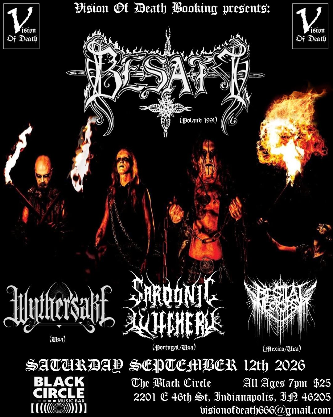 Besatt - Indianapolis Indiana (Black Circle) 9/12/26