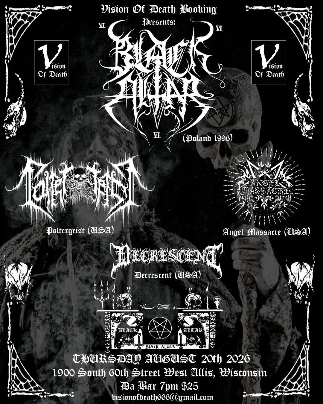 Black Altar -  West Allis Wisconsin (Da Bar)  8/20/26