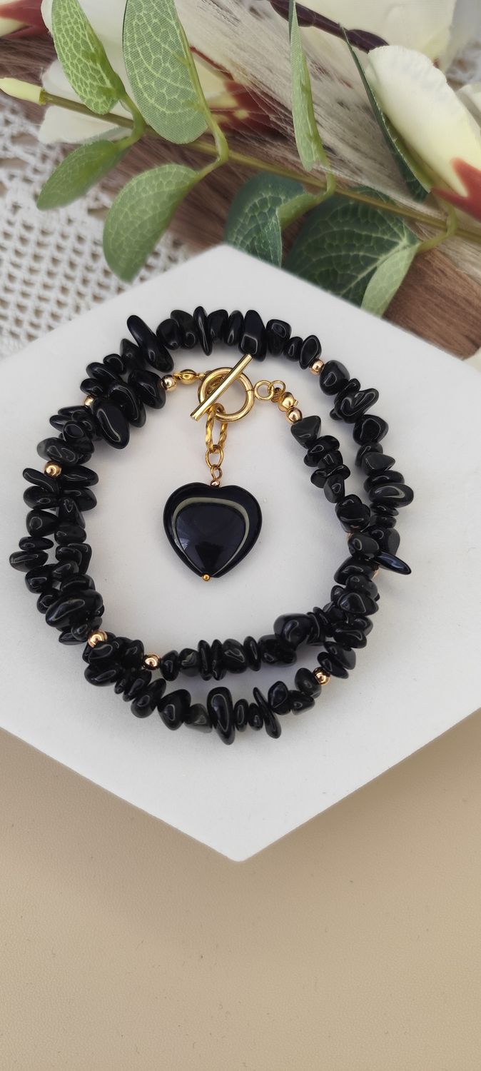 Talizman Ochrony z kamieniem Obsybian