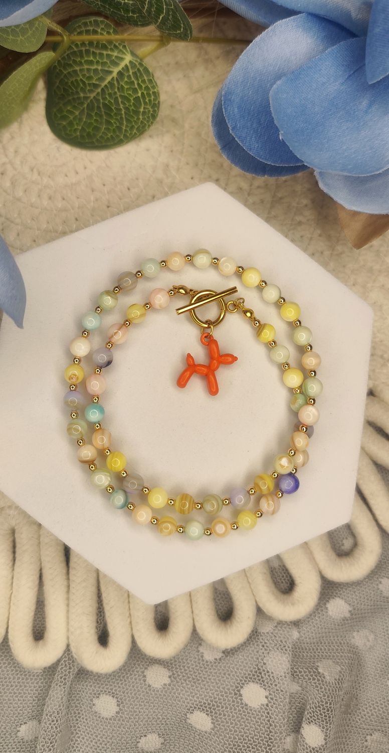 Kolorowe z masy perłowej - pomarańczowy balonik