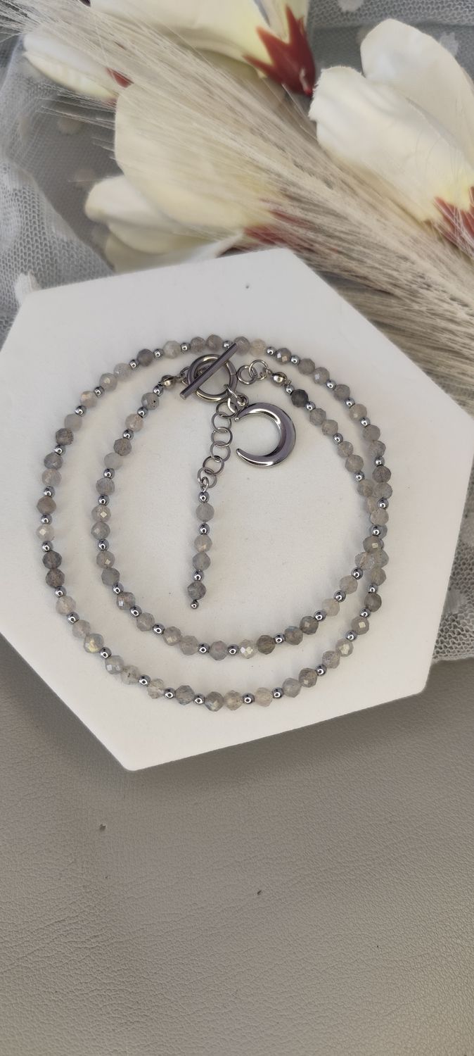 Labradoryt i kryształki