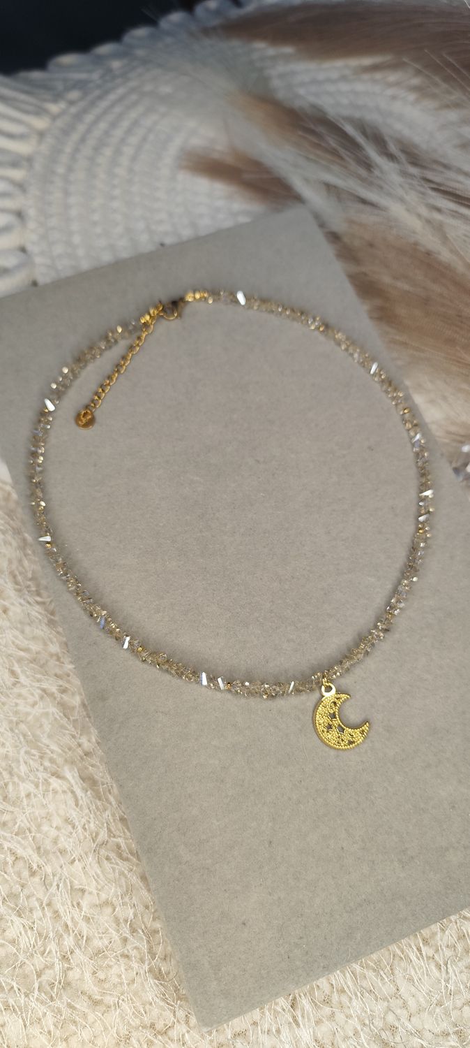 Mega błysk kryształki szampańskie z lunulą