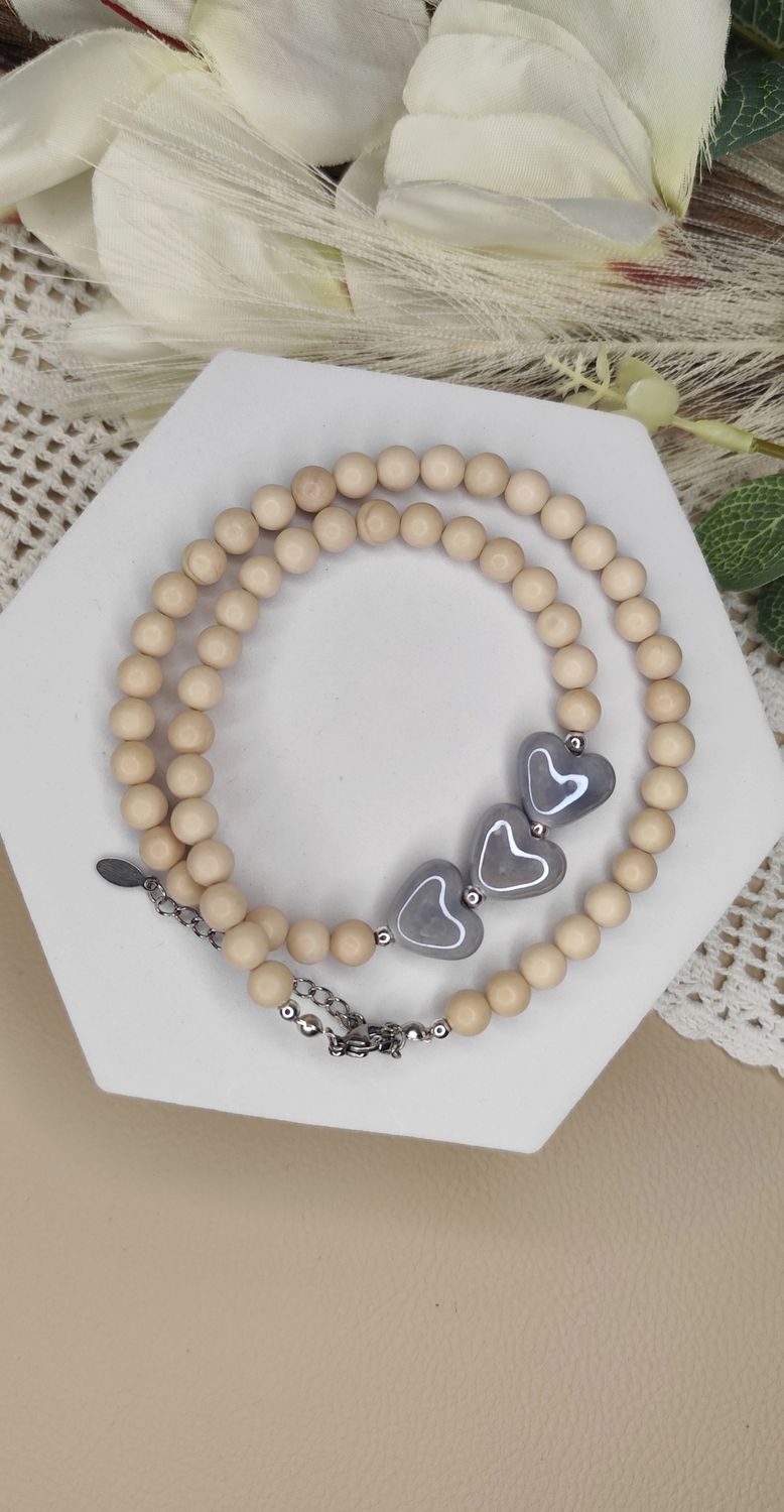 Kamień rzeczny i porcelanowe serca