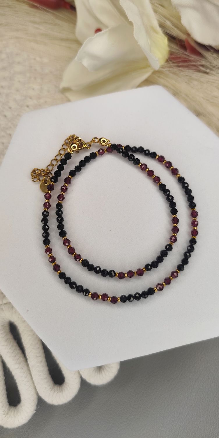 Granat i Czarny turmalin