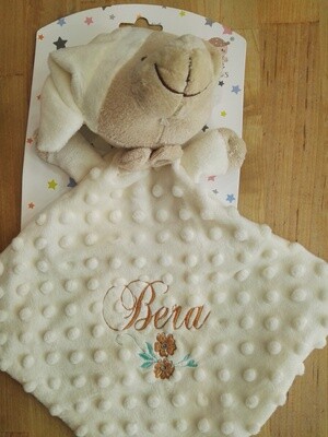 Doudou de microfibra bordado