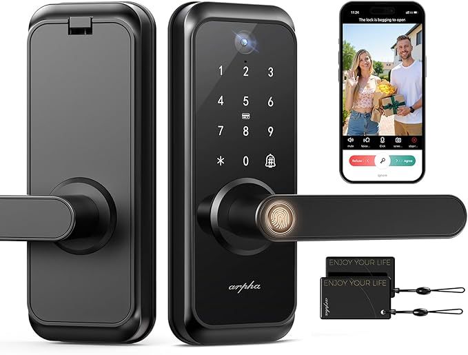 WiFi Video Smart Lock with Camera &amp; Handle - 6-in-1