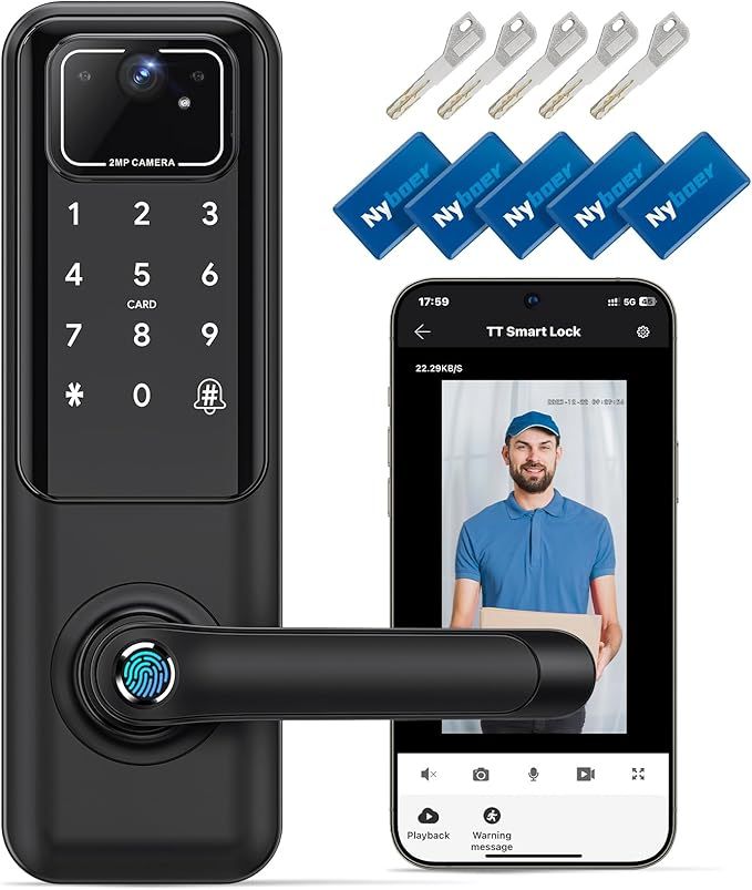 WiFi Video Smart Door Lock with Camera &amp; Doorbell