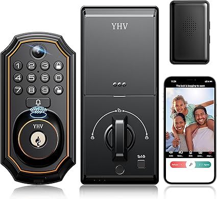 YHV Keyless Entry Door Lock with Camera Electronic Smart Lock