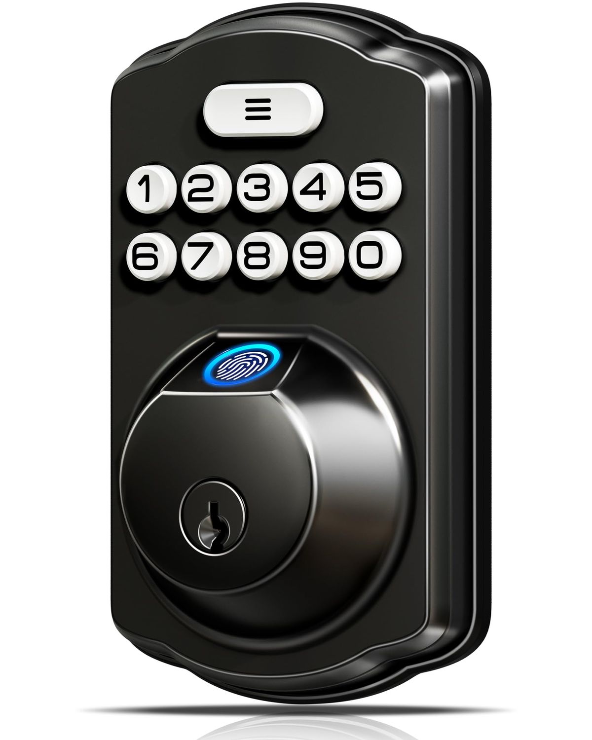 Veise KS02A Fingerprint Keyless Entry Door Lock, Auto Electronic Keypad Deadbolt for Front Door, Biometric