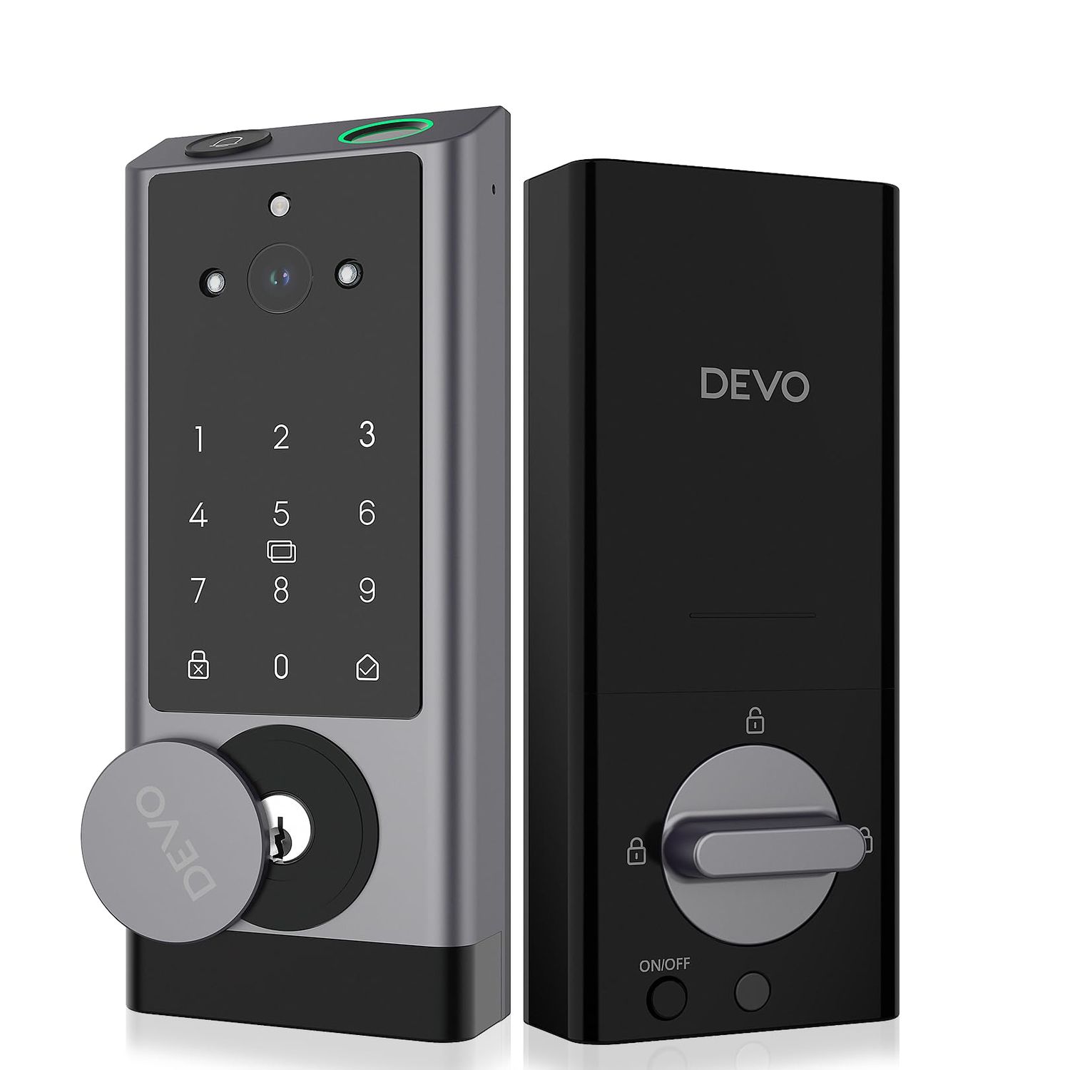 DEVO G1 Video Smart Lock with Camera &amp; Doorbell, 6-in-1 Keyless Entry Door with Fingerprint, App Remote, Auto Locks