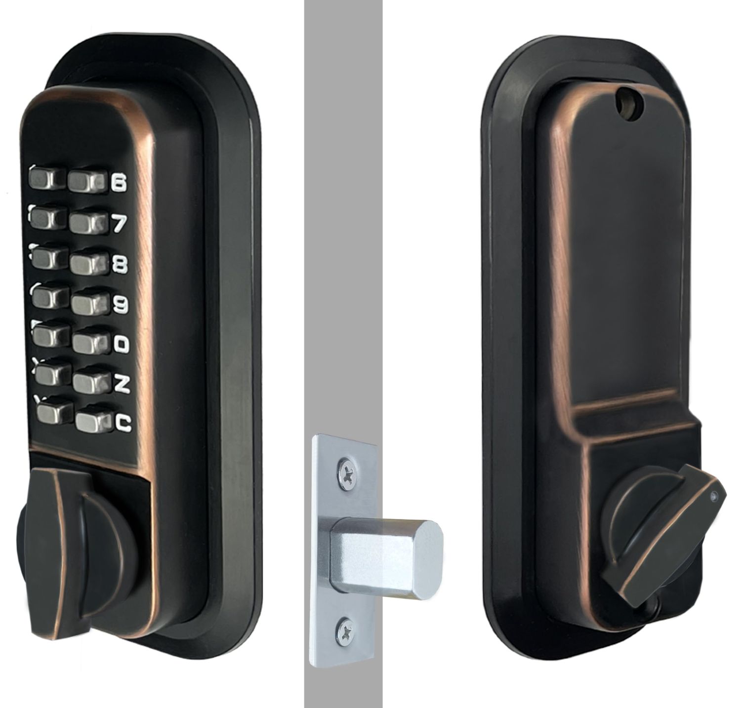 JOUNJIP Deadbolt Keyless Entry Door Lock [Need to Enter Code When Locking] - fully mechanical design