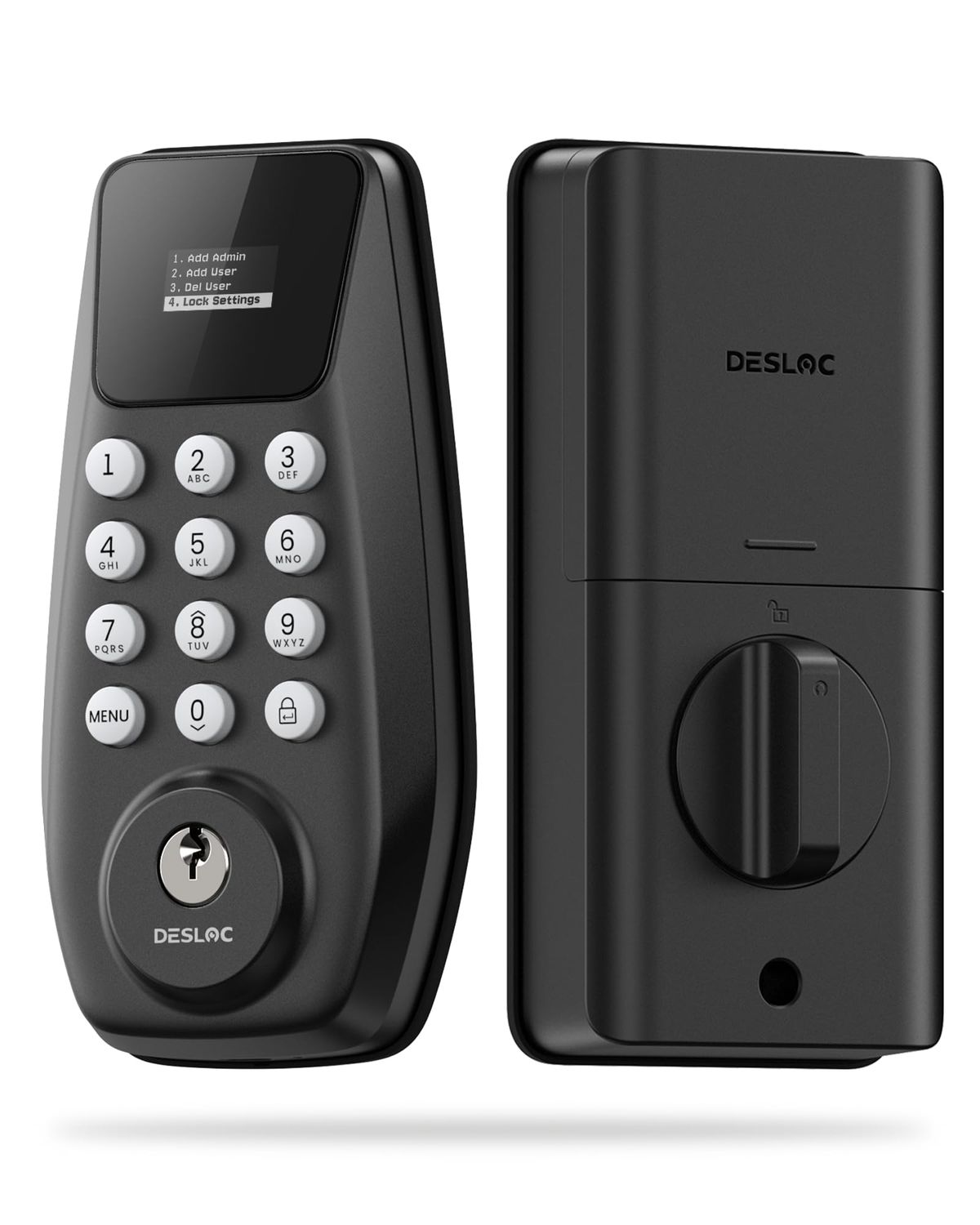 DESLOC C Keyless Entry Door Lock with Keypad, Smart Deadbolt for Front with 2 Keys, Auto Lock, Easy Installation