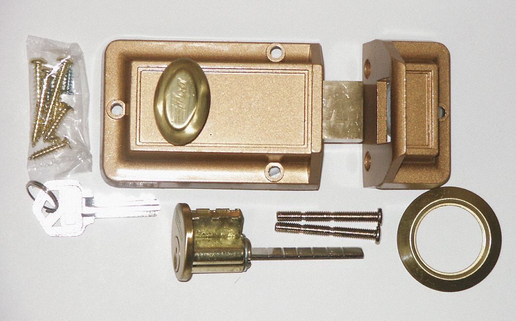 Auxiliary Lock, Jimmyproof, Bronze