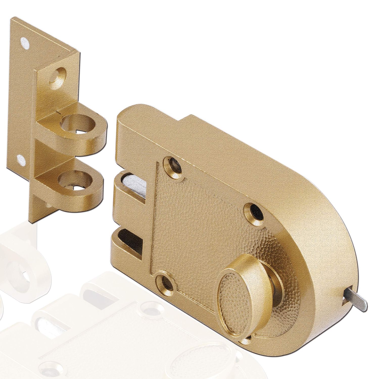Guard Security Heavy Jimmy Proof Deadbolt, Door Lock Single Cylinder for Entry Gold Finish
