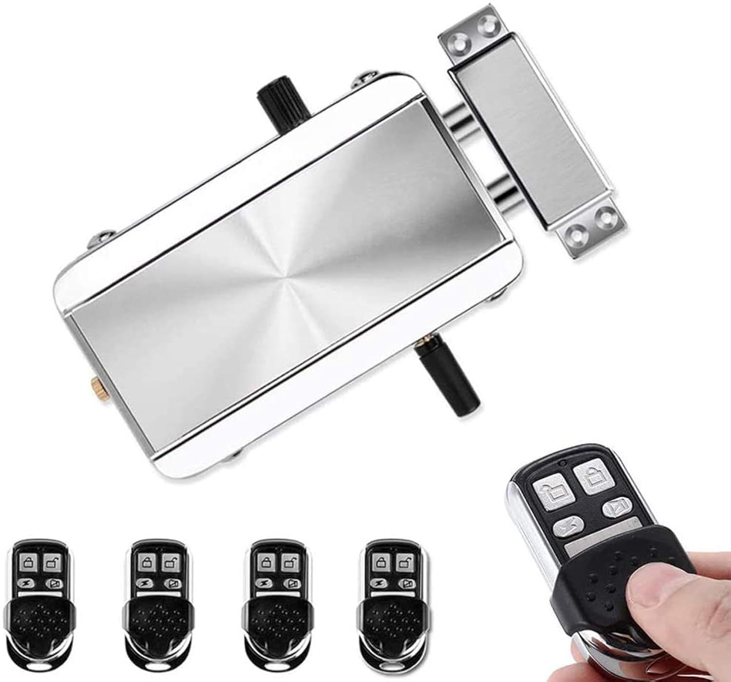 Remote Control Electronic Intelligent Door Lock, Smart Wireless Anti-Theft Home Security Keyless Deadbolt Access System with 4