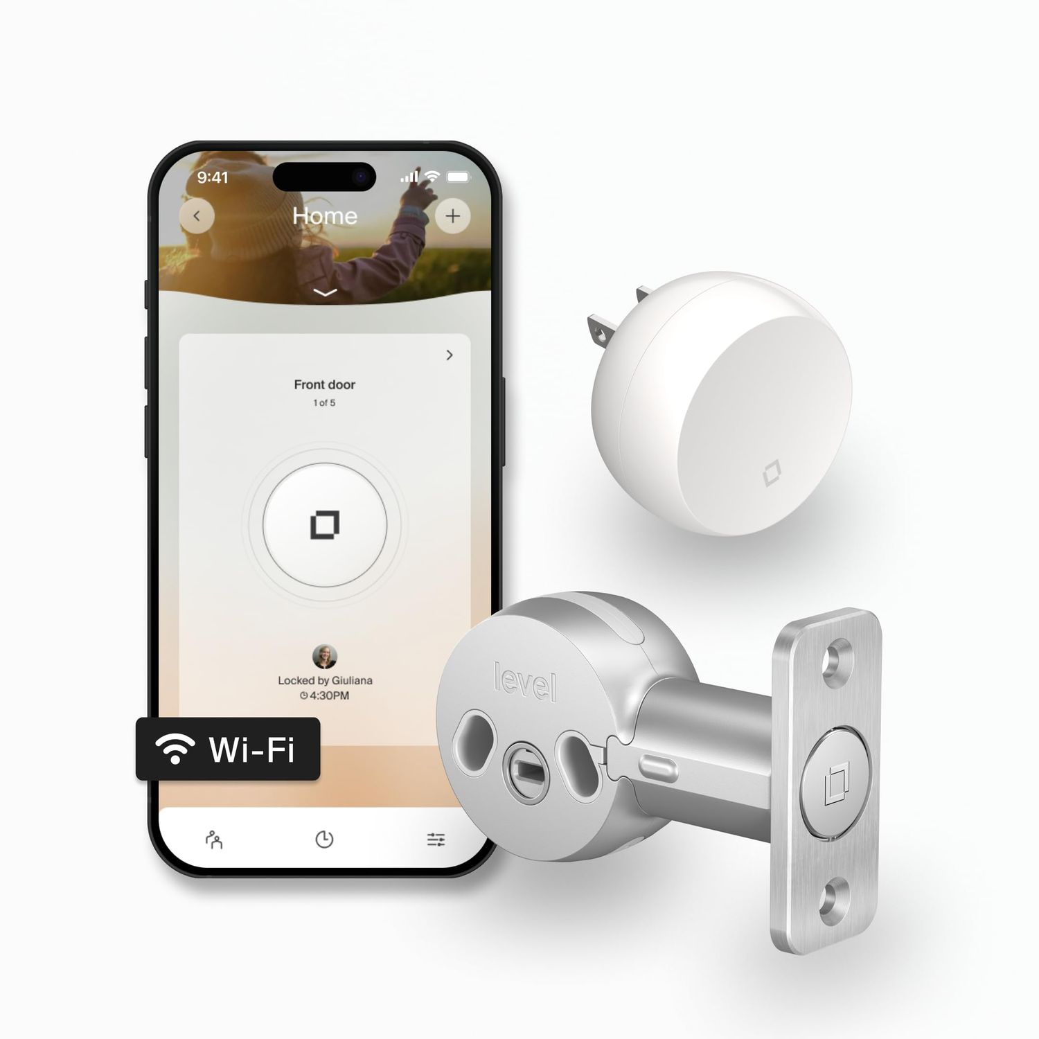 Level Bolt (Wi-Fi) Smart Deadbolt - Make Your Lock &amp; Keep Existing Hardware and Keys Lock/Unlock from Anywhere App for iOS Androi
