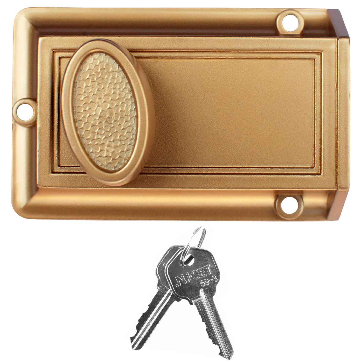 NU-Set Lock | Night Safety Deadbolt 5 Pin Keyed Cylinder for Added Door Security Home Improvement &amp; Hardware (Bronze)
