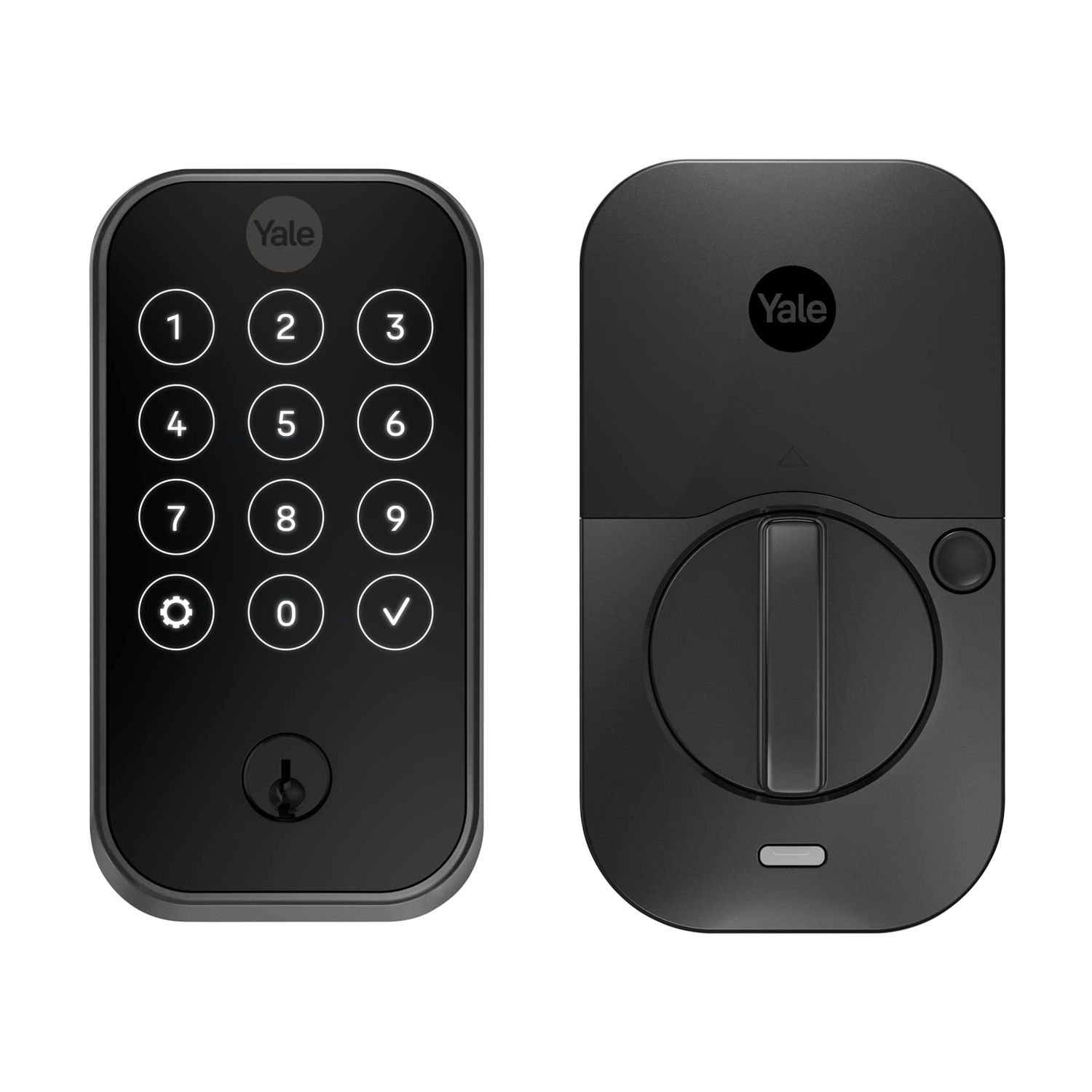 Yale Assure Lock 2 Deadbolt, Black Suede Digital Touchscreen Entry Door with Electronic Keypad and Back-Up Key and Z-Wave, YRD-ZW2-BSP