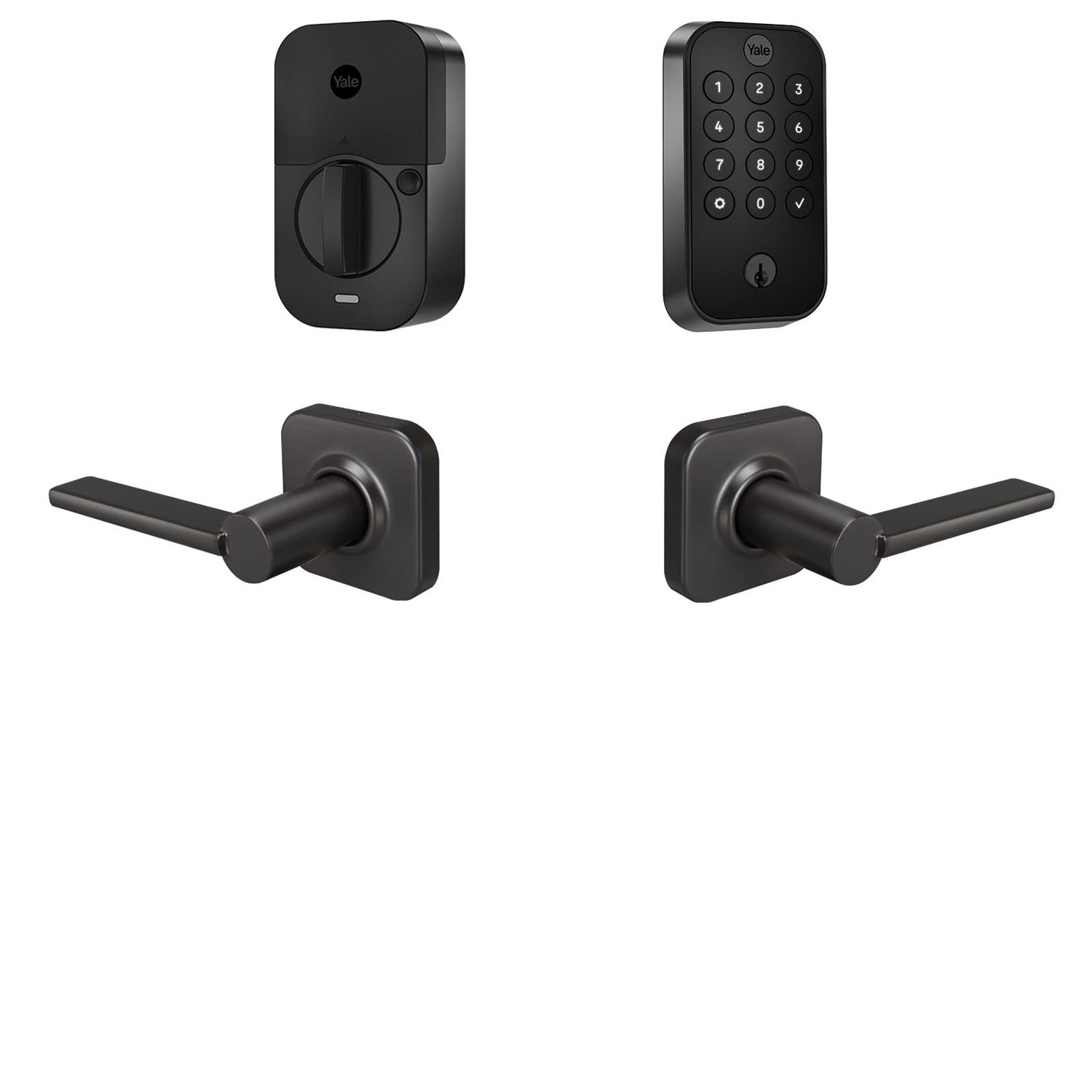 Yale Assure Lock 2 Keypad with Bluetooth and Valdosta Lever in Black Suede