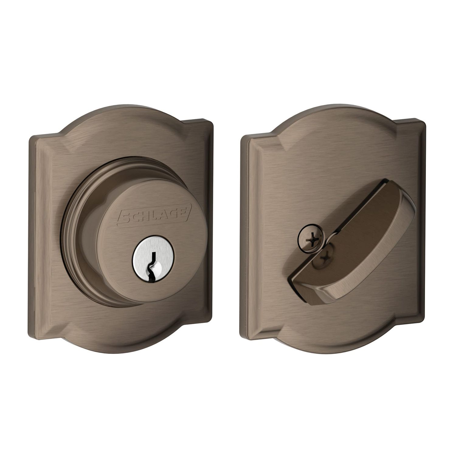 SCHLAGE Lock Company B60CAM Series Deadbolt Camelot Rose Single Cylinder