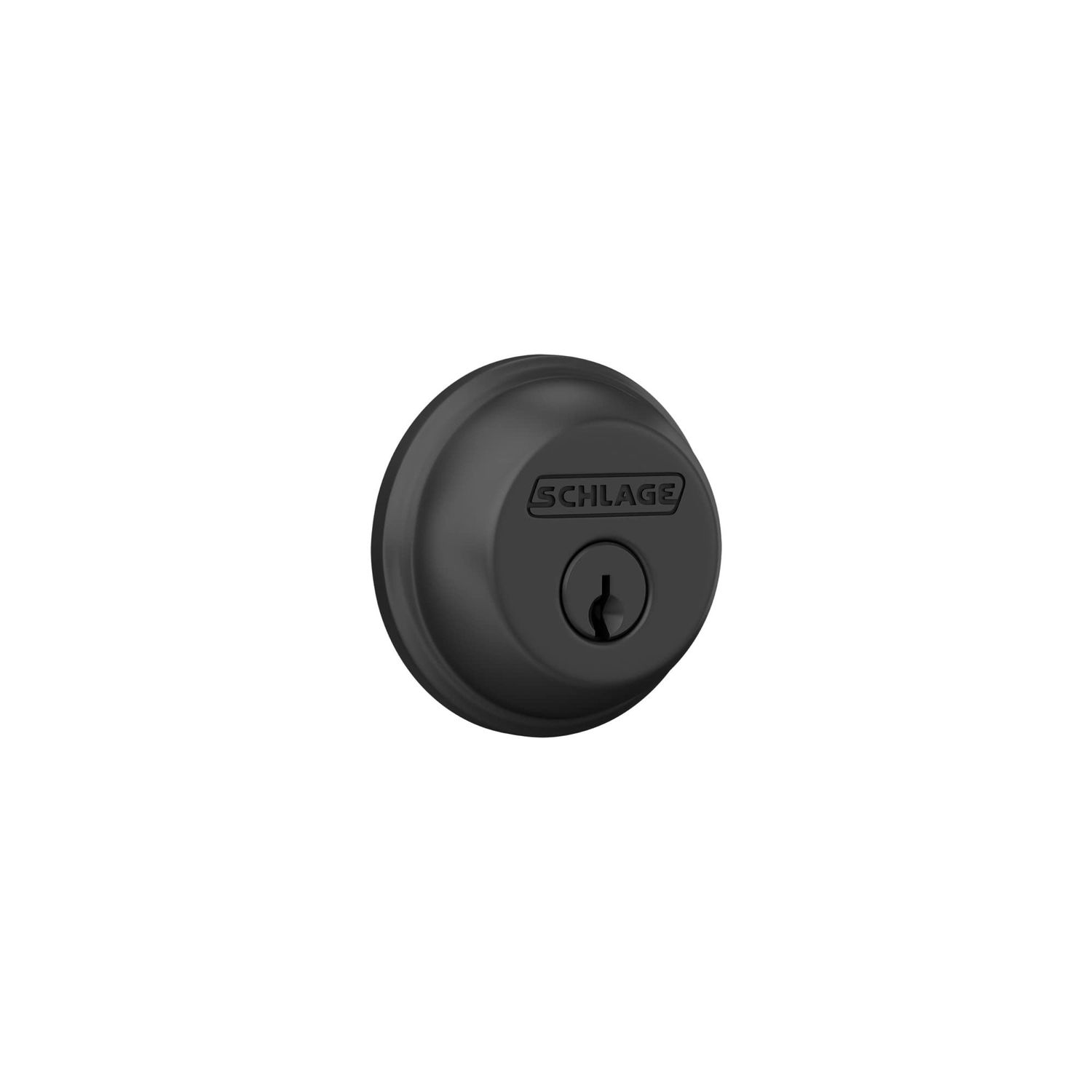Schlage B60 N Deadbolt, Keyed 1 Side, Highest Residential Security, Matte Black