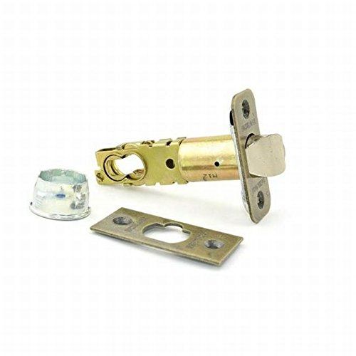 Schlage 3/8 or 2 3/4 Replacement Deadlatch with Triple Faceplate Opti, Antique Brass