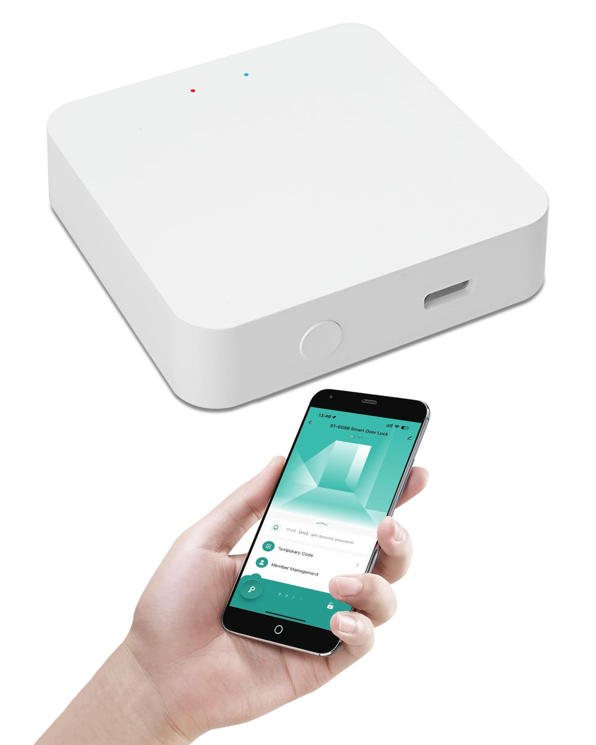 Hidalife Bluetooth Gateway for Smart Door Lock, WiFi for Life, Tuya/SmartLife App to Remotely Control, Voice Control Compatible with