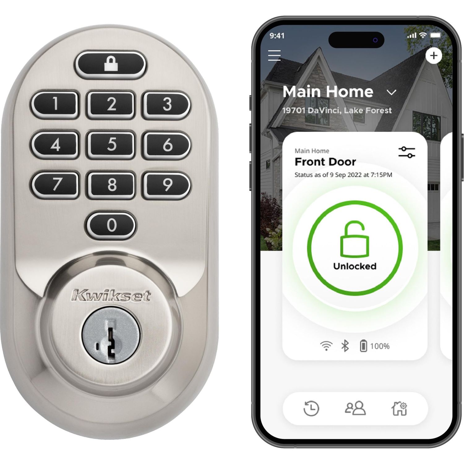 Kwikset Halo Wi-Fi Smart Lock, Keyless Entry Door Deadbolt, Geofence Auto-Unlock, Grade AAA Certified