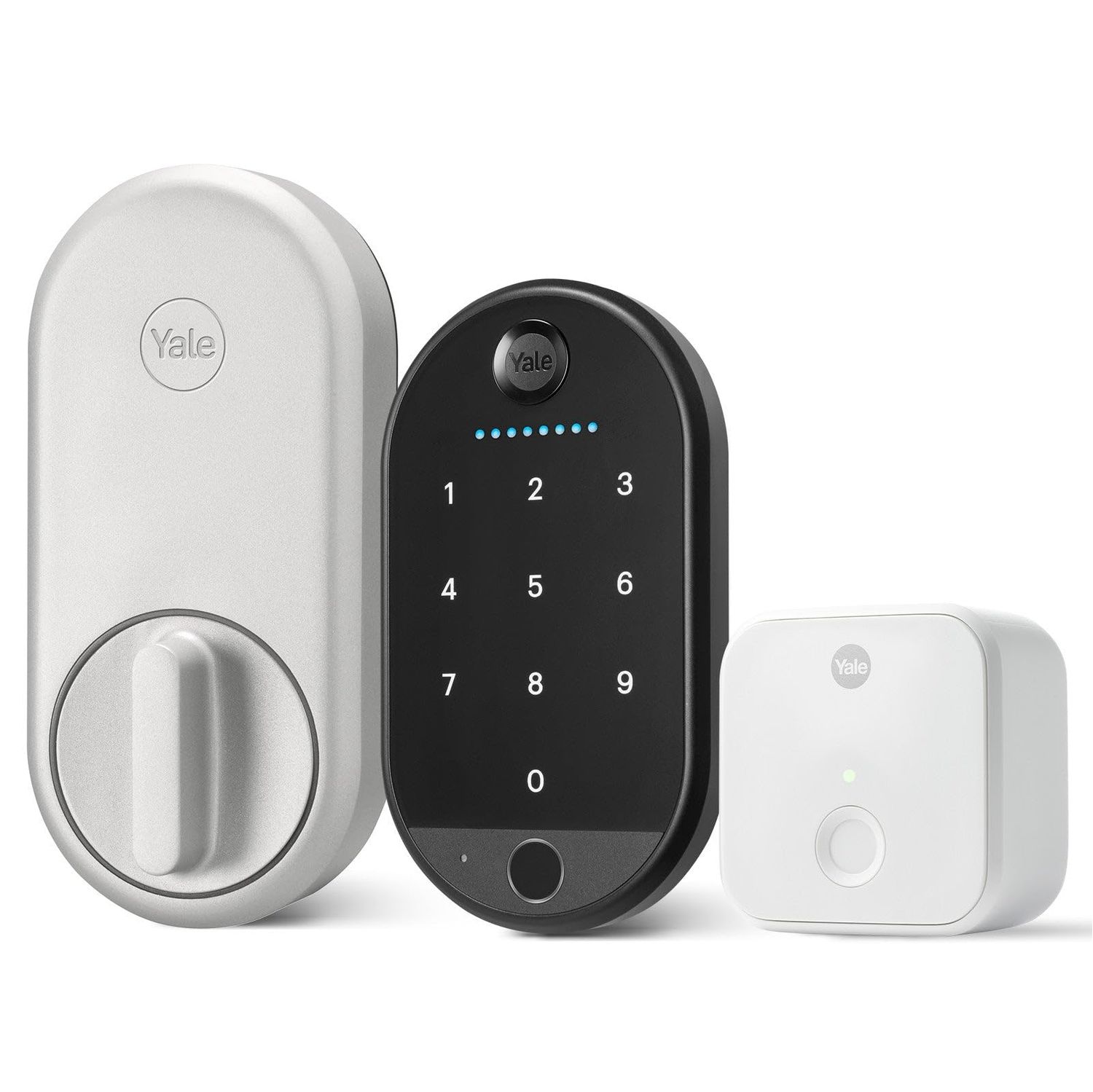 Yale Approach™ Lock Deadbolt, Silver Key-Free Smart Entry Door with Wi-Fi Connected Touchscreen Keypad and Biometric Fingerprint Scanner for C