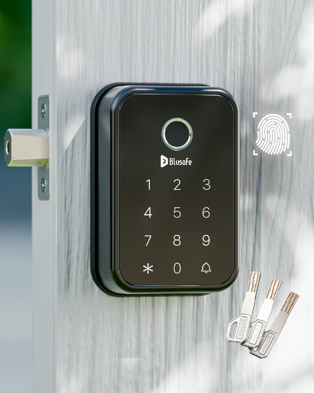 Smart Lock Fingerprint Door Lock, for Home Security, Electronic Deadbolt 4-in-1 Keyless Entry with Keypad, IC Card