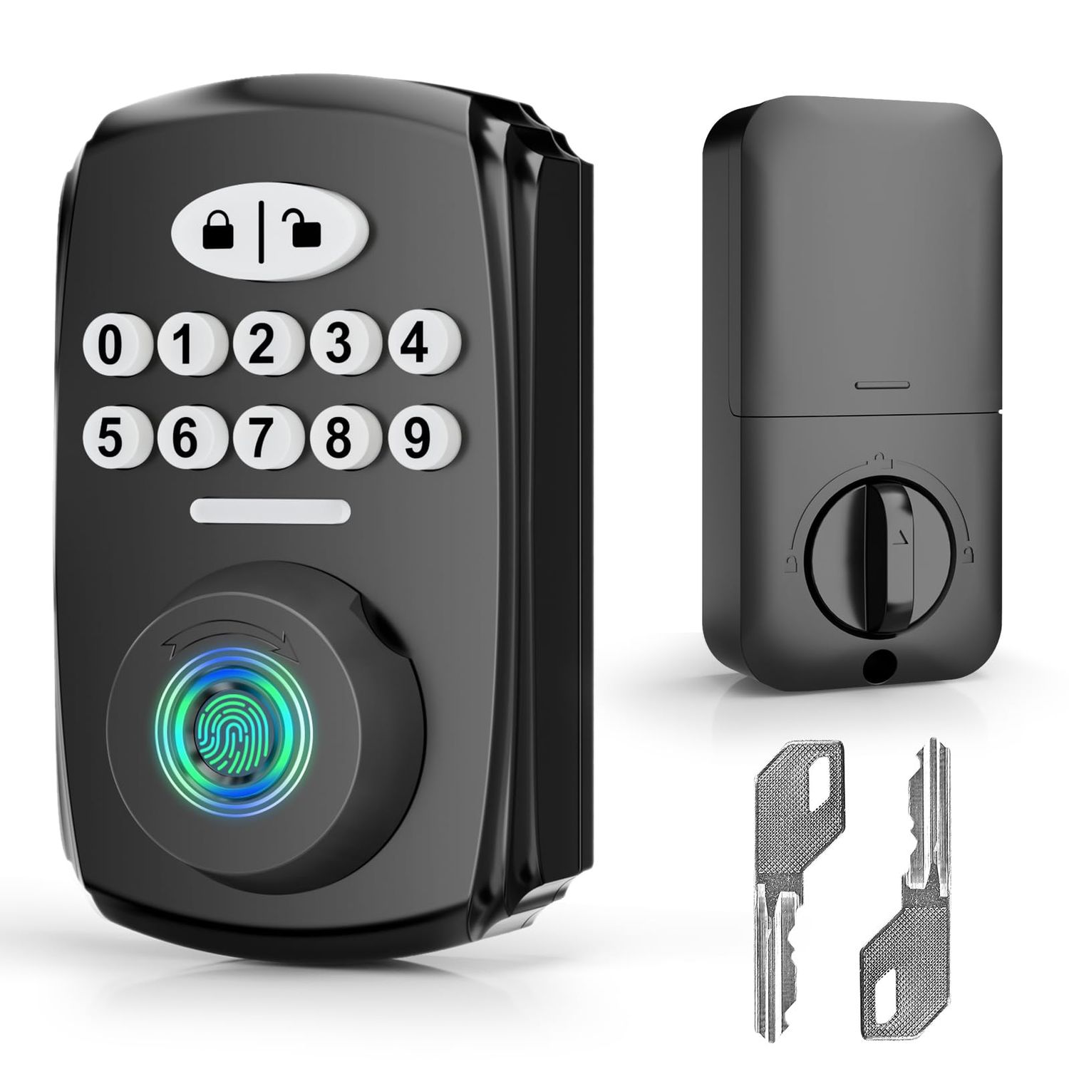 Fingerprint Door Lock - Keyless Entry Smart Deadbolt Electronic Digital Keypad Locks for Front Auto Eas