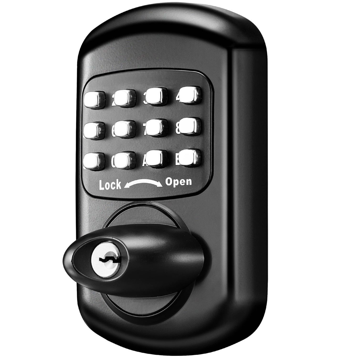 Bravex Keyless Deadbolt Keypad Entry Door Lock Zinc Alloy Sabbath fully mechanical design Shabbos Lock- No Risk of Low Power, Black