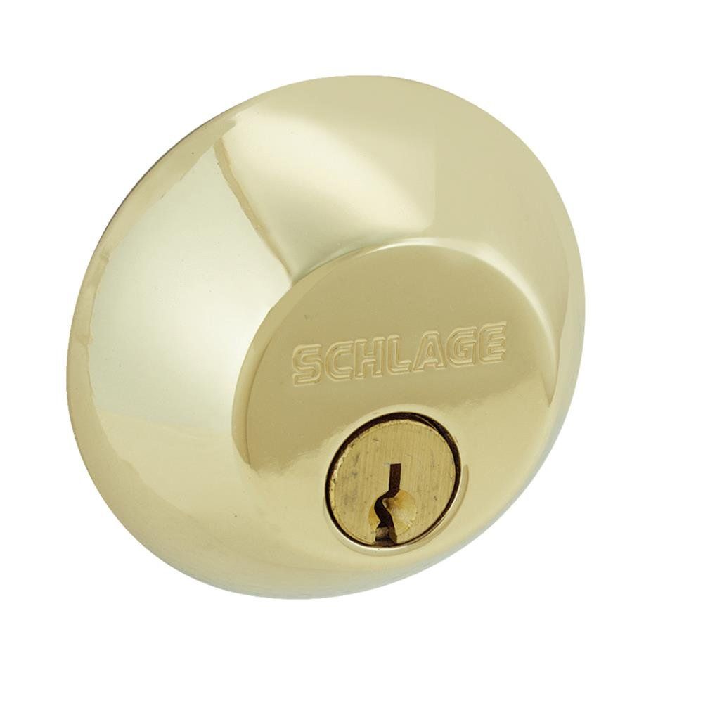 Schlage B60N B60 Single Cylinder Deadbolt, Brass