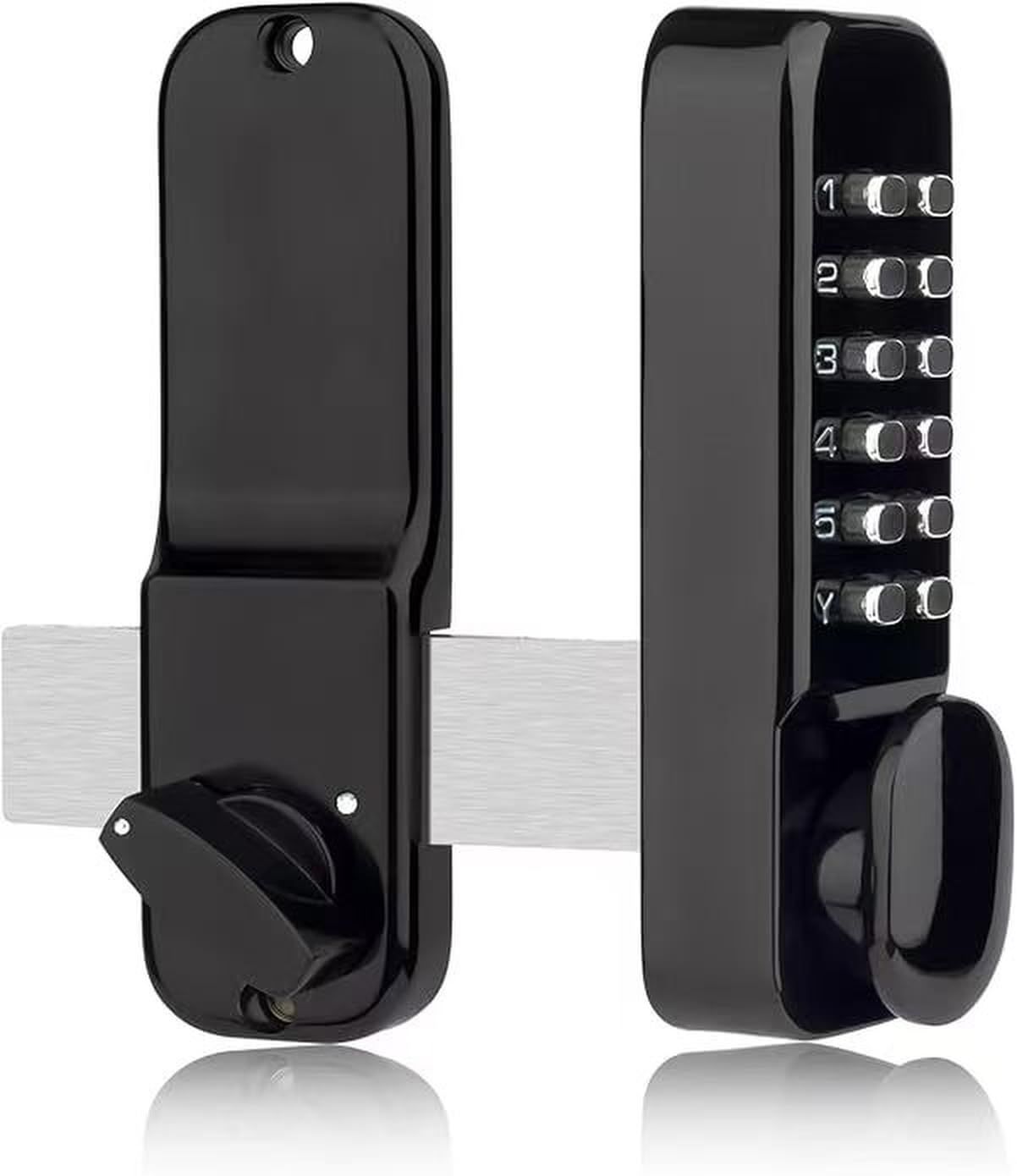 Keyless Entry Door Lock, Keypad Deadbolt, Mechanical Combination Doors Passcode Code Gate Lock with Handle Set