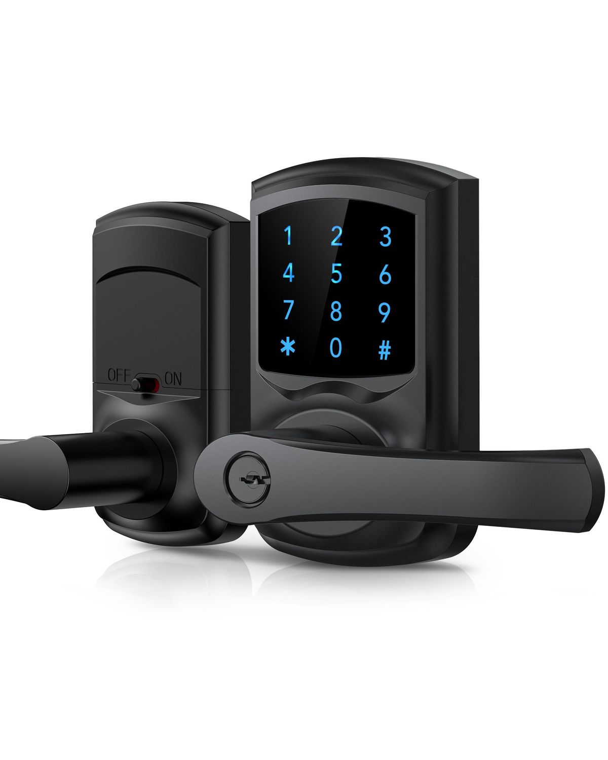 Hidalife Keyless Entry Door Lock, Smart Locks for Front Door, Keypad Knob with Handle, Touchscreen