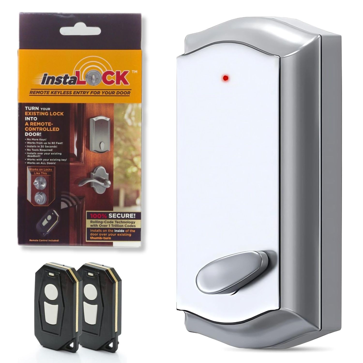 Smart Remote Door Lock for Existing Deadbolt - Installs in 30 Seconds Enjoy Automatic Keyless Entry with Tool easy installation Includes Conver